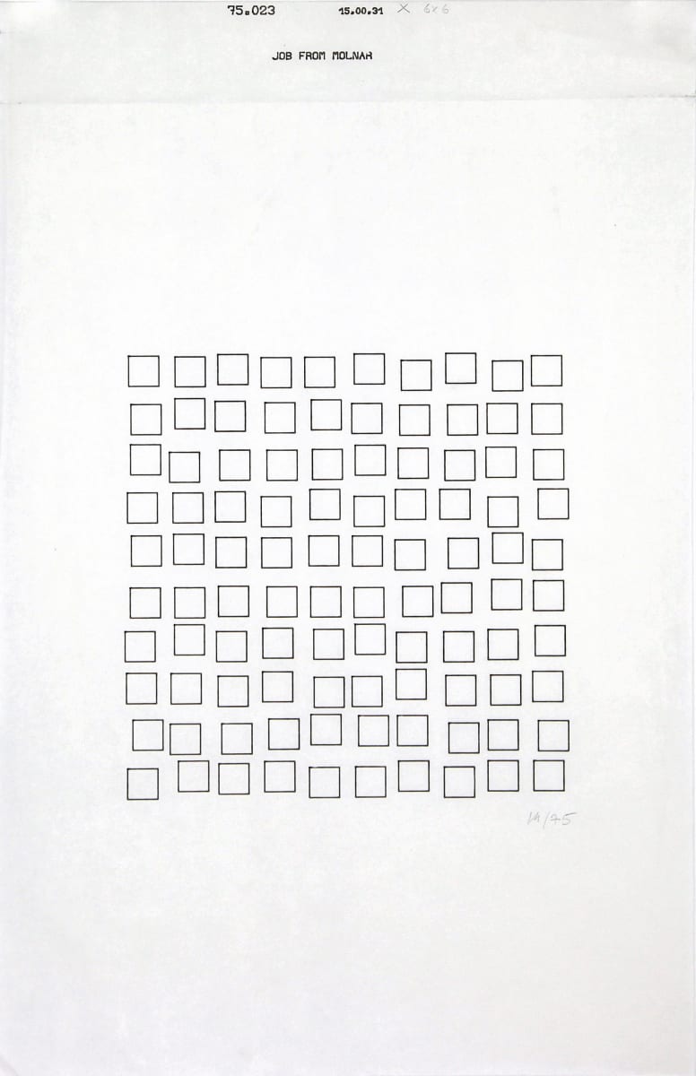 Vera Molnár, Tout petit désordre, 1975